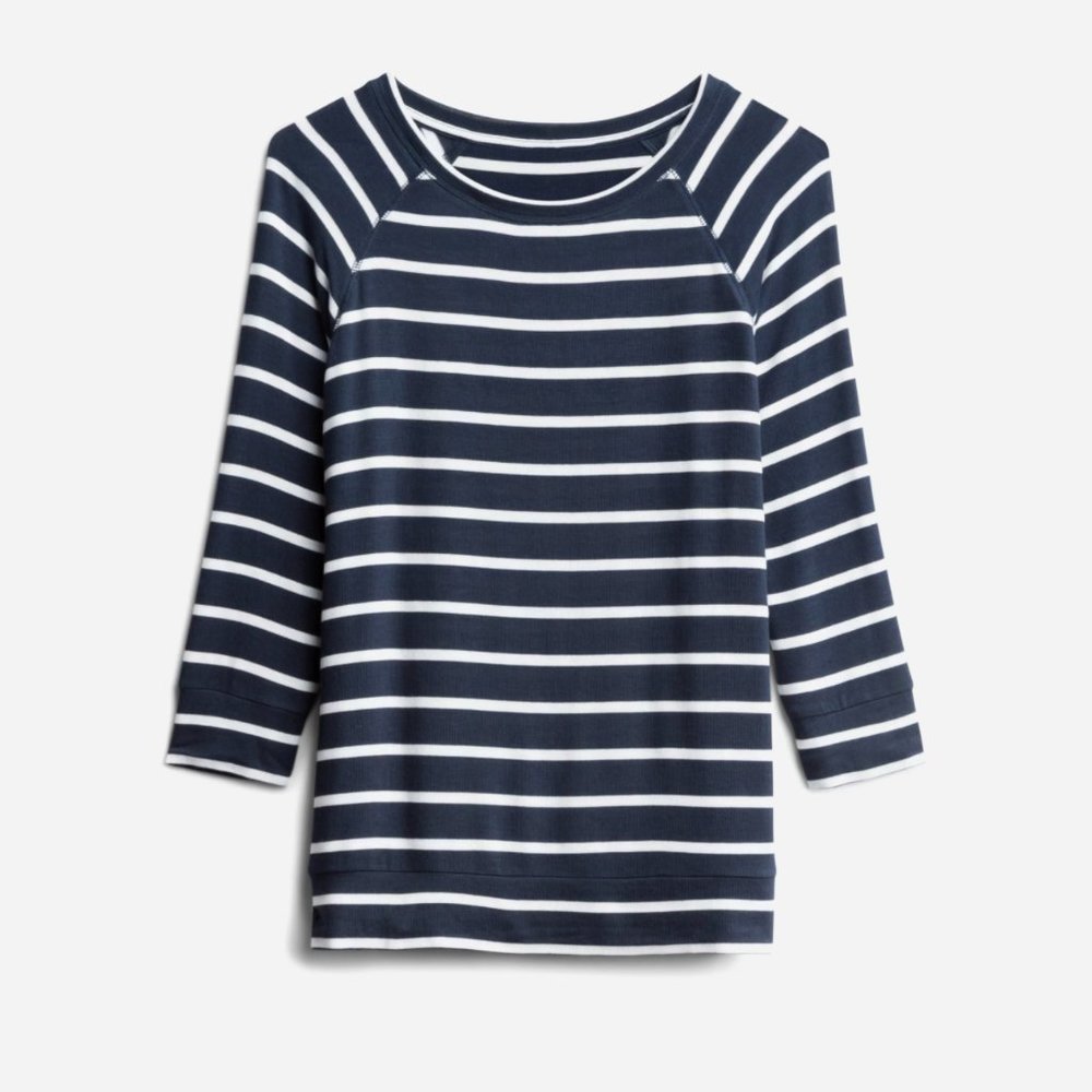 MIX BY 41 HAWTHORN Arnold Three Quarter Sleeve Raglan Knit Top - Small